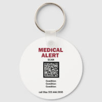 *~* Medical Alert AP38 QR ICE Schlüsselanhänger