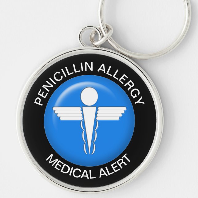 Medical Alert - Button Schlüsselanhänger (Vorne)