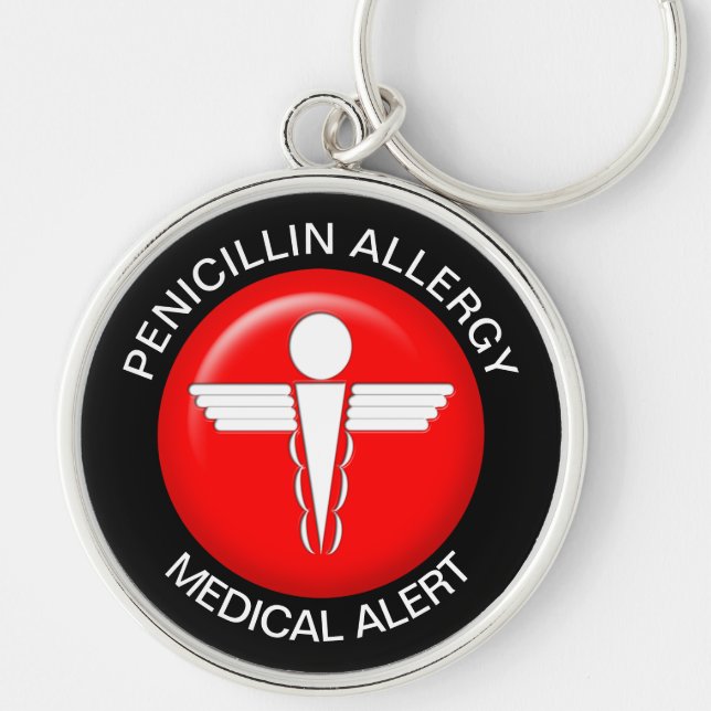 Medical Alert - Button Schlüsselanhänger (Vorne)