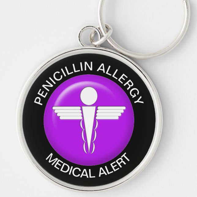 Medical Alert - Button Schlüsselanhänger (Vorne)