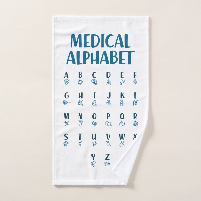 Medical Alphabet Handtuch (Handtuch)