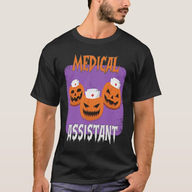 Medical Assistant Boo Crew Halloween Cute Ghost Ha T-Shirt (Vorderseite)