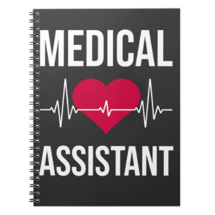 Medical Assistent Heartbeat Nursing Heart Hospital Notizblock