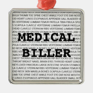 Medical Biller Medical Terminology Weihnachten Ornament Aus Metall