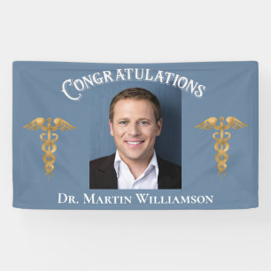Medical Blue Doctor Nurse Dentist Foto Abschluss Banner