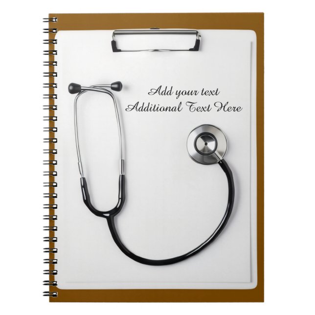 Medical Brown Stethoscope Logo clipboard Notizblock (Vorderseite)