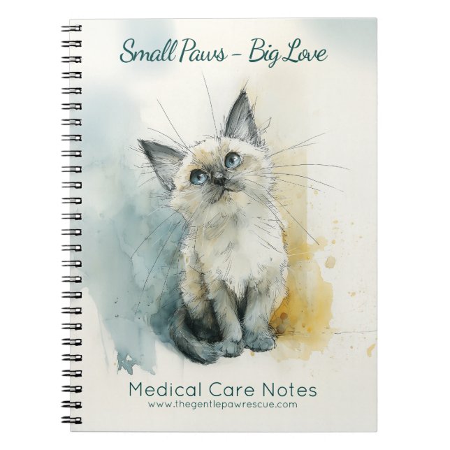 Medical Care Notes Animal Rescue Notizblock (Vorderseite)