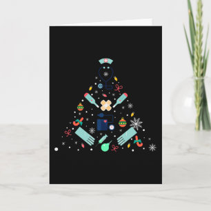 Medical Christmas Tree Gift, Doctors and Nurses Karte