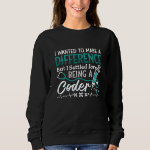 Medical Coder Being A Coder ICD Coding Programmer Sweatshirt