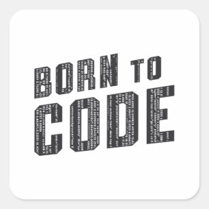 Medical Coder Born To Code ICD Programmierung Quadratischer Aufkleber