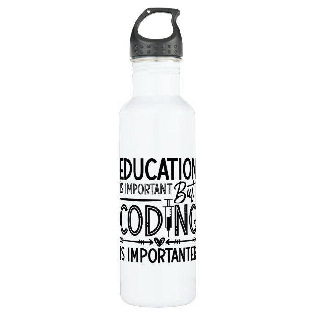 Medical Coder Education Is Important Coding ICD Edelstahlflasche (Vorderseite)