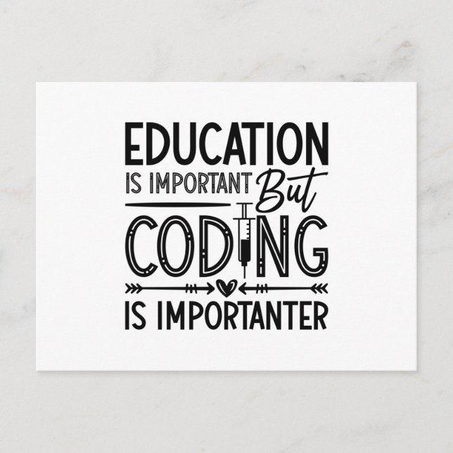 Medical Coder Education Is Important Coding ICD Postkarte (Vorderseite)
