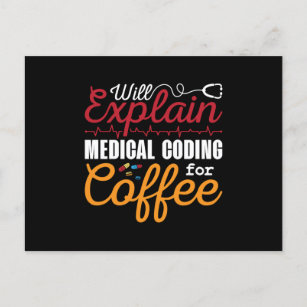 Medical Coder Medical Coding Coffee ICD Coding Postkarte