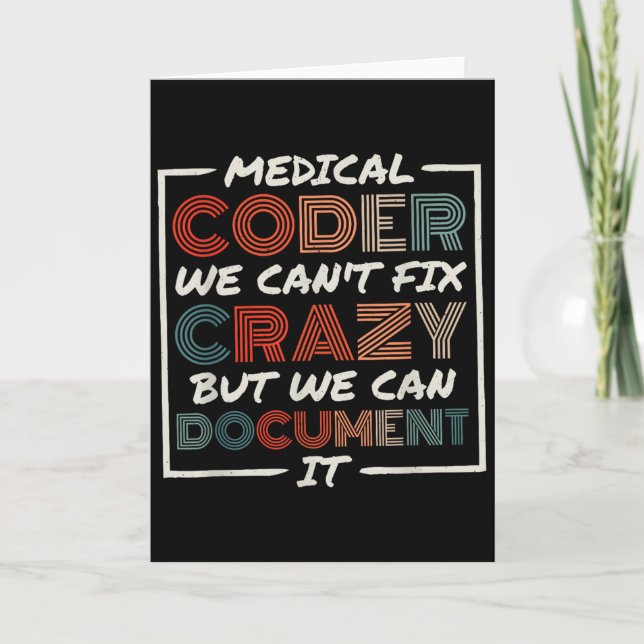 Medical Coder We Can't Fix, Medical Nurse Coder  Karte (Vorderseite)