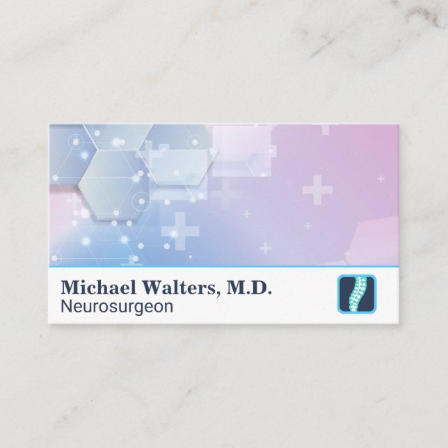 Medical Doctor | Spine Lumbar Logo Visitenkarte (Vorderseite)