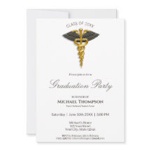 Medical Gold Caduceus Black Wings Abschluss