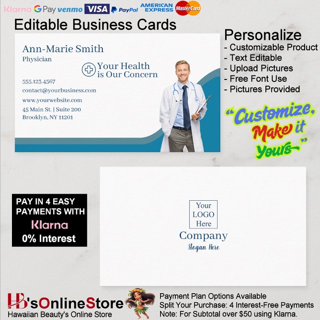 Medical Health Blue Physician Wave Uniform Scrubs  Visitenkarte (Medical Health Blue Physician Wave Uniform Scrubs Business Card.)