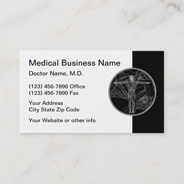 Medical Health Business Cards Modernes Design Visitenkarte (Vorderseite)