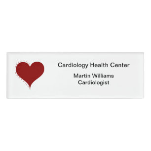 Medical Heart Theme Cardiologin Namenschild
