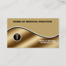 Medical Hospital schwarz Gold chic Caduceus stilvo