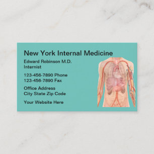 Medical Internist Theme Visitenkarte