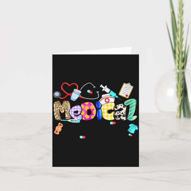 Medical Istant Stethoscope Leopard Medical Istant  Karte (Vorderseite)