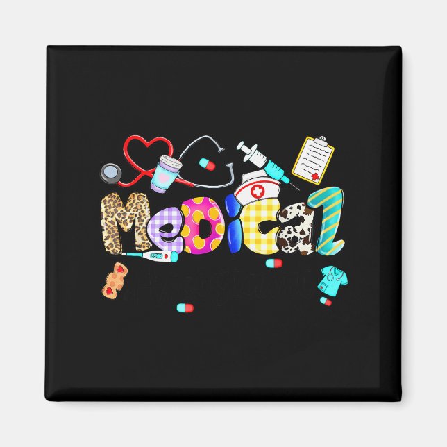 Medical Istant Stethoscope Leopard Medical Istant  Magnet (Vorne)