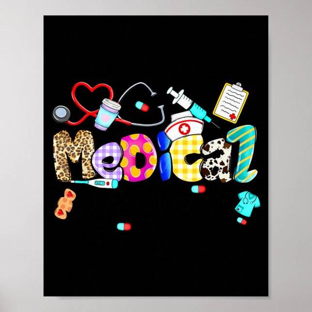 Medical Istant Stethoscope Leopard Medical Istant  Poster (Vorne)