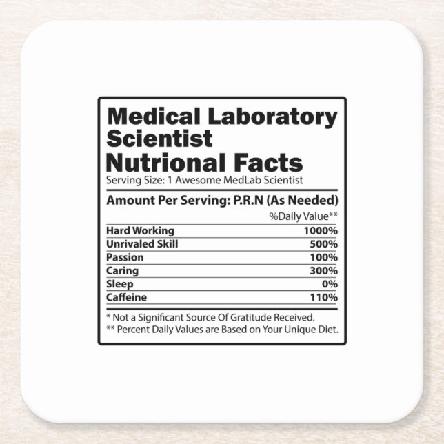 Medical Lab Scientists | Laboratory Chemistry Gift Rechteckiger Pappuntersetzer (Vorderseite)