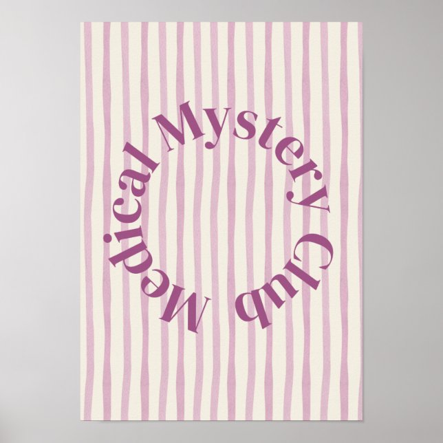 'Medical Mystery Club' Funny Chronic Illness Print Poster (Vorne)