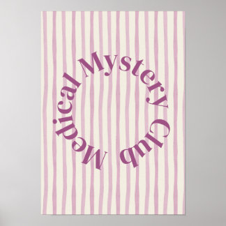 'Medical Mystery Club' Lustiger Druck für chronisc Poster