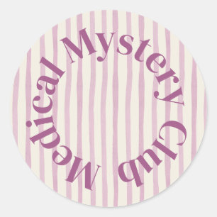 'Medical Mystery Club' Süßer Gesundheits-Humor-Auf Runder Aufkleber