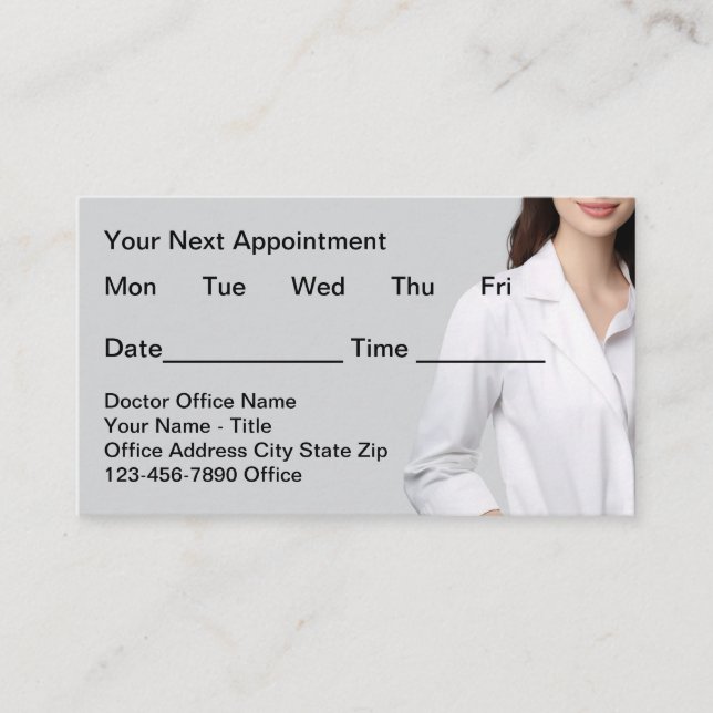 Medical Office Simple Appointment Cards  Terminkarte (Vorderseite)