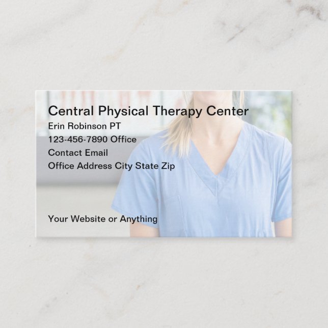 Medical Physical Therapy Services Business Cards Visitenkarte (Vorderseite)
