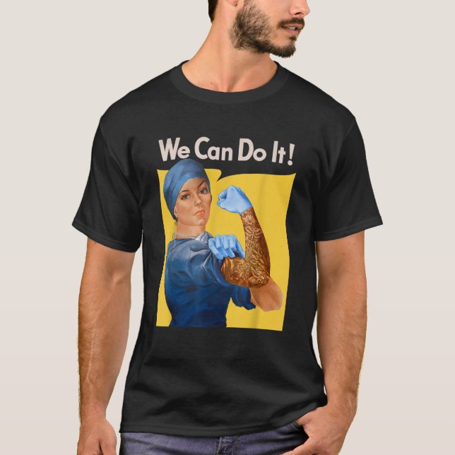 Medical Rosie Nurse Doctor Medicine Feminist T-Shirt (Vorderseite)