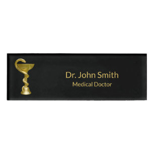 Medical Schlange Bowl Classy Hygieia Gold Caduceus Namenschild