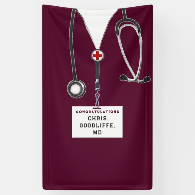 Medical School Graduation Party Banner (Vertikal)
