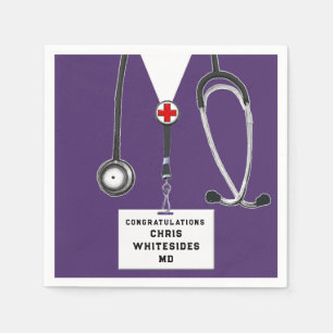 Medical School Graduation Party Serviette