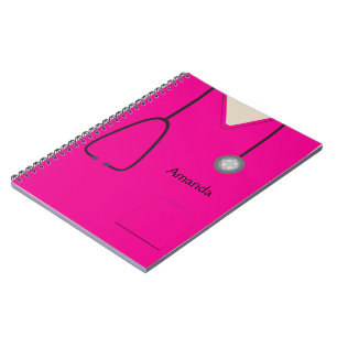 Medical Scrubs Hot Pink Notebook Notizblock