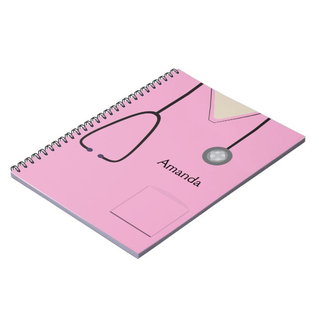 Medical Scrubs Pink Notebook Notizblock (Linke Seite)