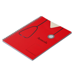 Medical Scrubs Red Notebook Notizblock