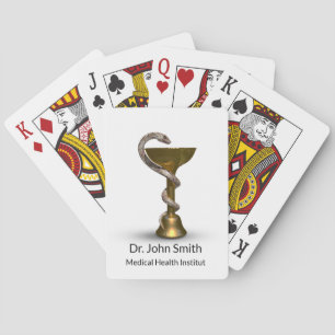 Medical Snake Bowl Hygieia White Bronze Caduceus Spielkarten