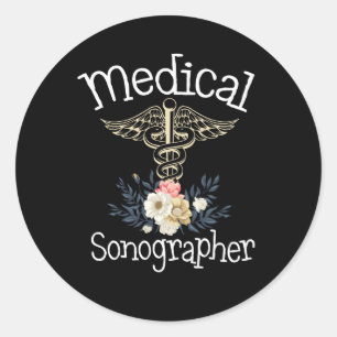 Medical Sonographer Cute Sonography Gift Runder Aufkleber