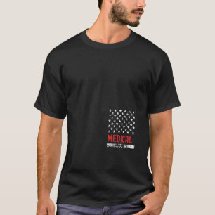 Medical Student USA Flag Profession Retro Job Titl T-Shirt