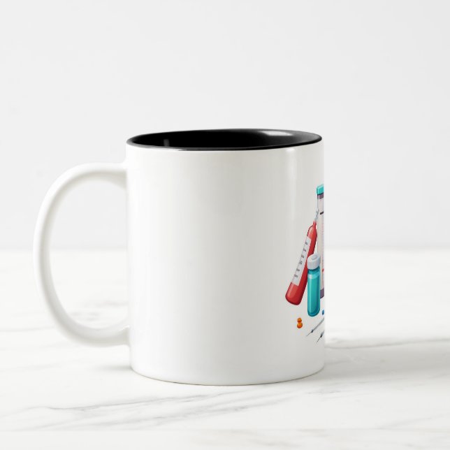 Medical Tools Cartoon Mug Zweifarbige Tasse (Links)