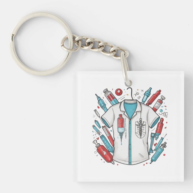 Medical Vial Keychain - Nurse & Doctor Gift Schlüsselanhänger (Vorderseite)
