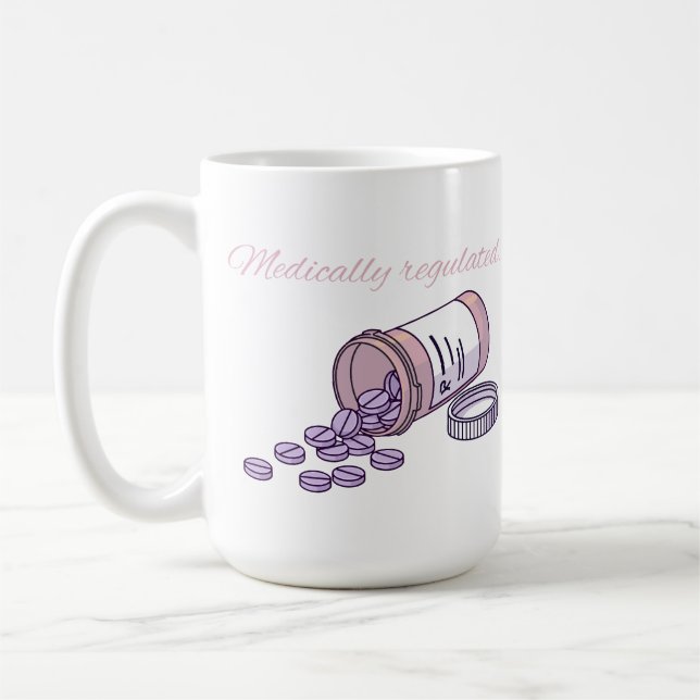 Medically Regulated Cute Pink Pill Bottle Girly Kaffeetasse (Links)