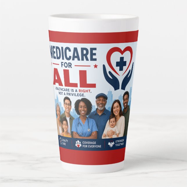 Medicare für Alle Milchtasse (Vorderseite)