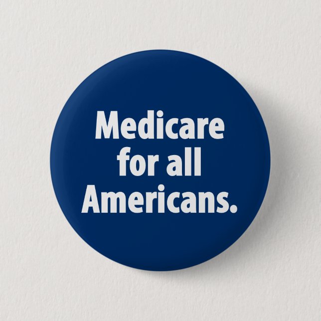 Medicare für allen Amerikaner-Knopf Button (Vorderseite)