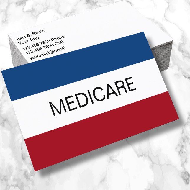 Medicare Insurance Agent Simple Visitenkarte (Von Creator hochgeladen)